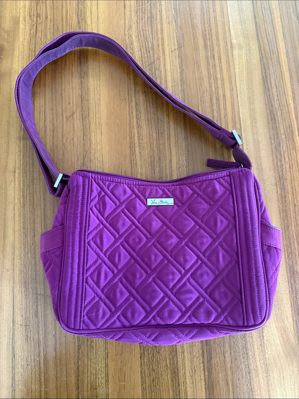 Vera Bradley Quilted Plum Shoulder Bag